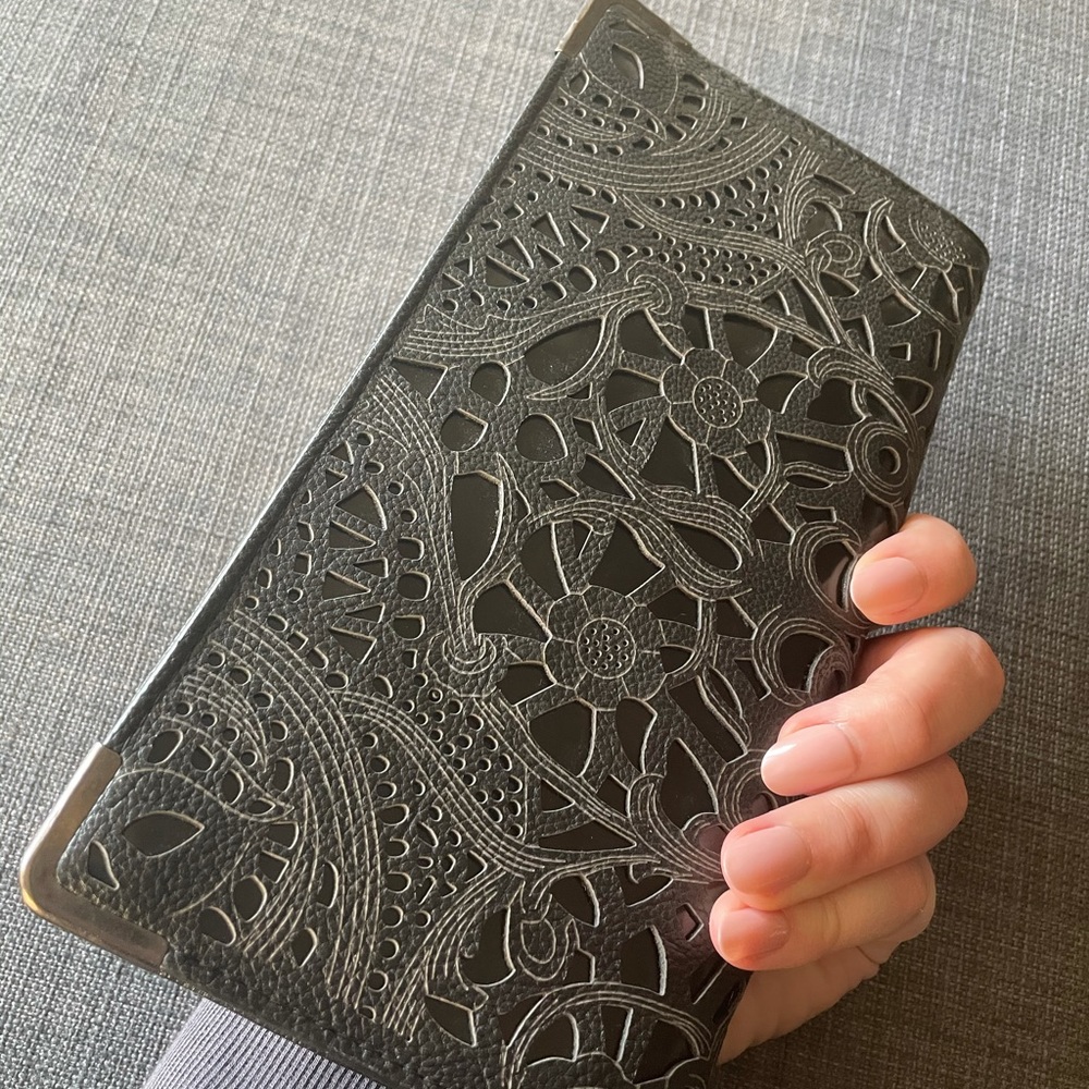 ALDO laser cut clutch